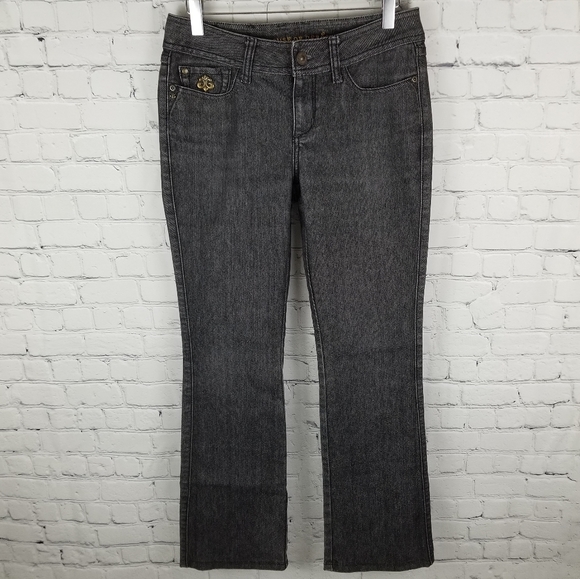 HOUSE OF DEREON | bootcut black wash jeans - Picture 2 of 10